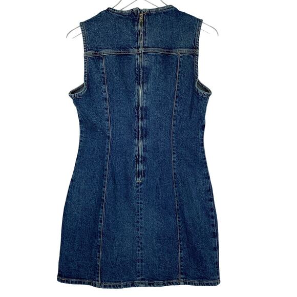 Zara Blue Denim Mini Dress - Picture 2 of 9